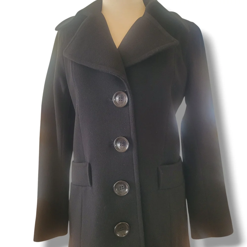 Michael Kors Black Pea Coat. Size S.